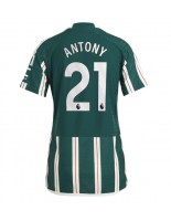 Manchester United Antony #21 Vieraspaita Naisten 2023-24 Lyhythihainen